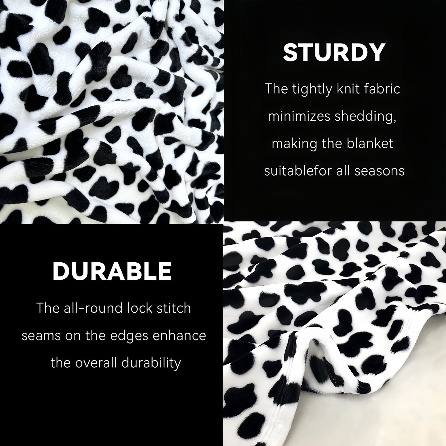 Get cozy with this Cow Printed Flannel Blanket - the perfect gift for a loved one. This double-sided blanket is warm and soft, ideal for snuggling up on the couch, bed, or sofa. It's also great for staying warm while traveling or using as an air