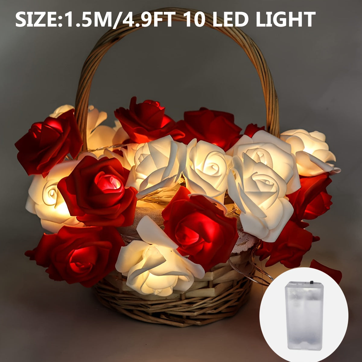 Rose Fairy Lights: Romantic, Battery-Powered for Valentine's Day, Birthdays, Couples & Special Occasions