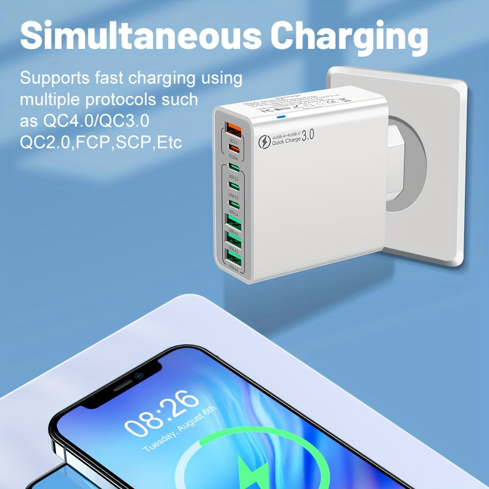 KAXOE 45W Multiport USB C Wall Charger for iPhone and Samsung with QC 3.0 Fast Charging.