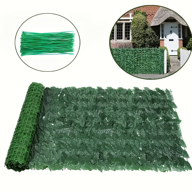 2 Rolls of artificial ivy privacy fence screen for outdoor spaces, measuring 50.8*299.72 cm. Provides coverage for garden, yard, balcony, backyard, and patio. Creates a greenery backdrop