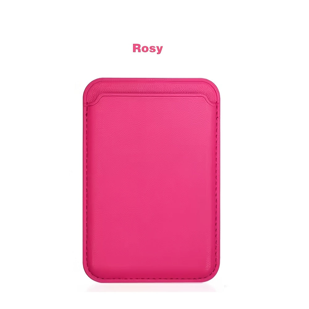 Slim magnetic card holder wallet for iPhone 16/15/14/13/12 Pro Max - no electronic components, battery-free.