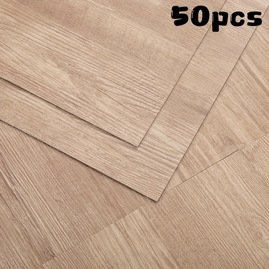 Luxury 3D texture retro self-adhesive floor stickers in packs of 25 or 50. Resistant to slipping and easy to apply. Waterproof and stain-proof, suitable for various rooms in the home. Ideal