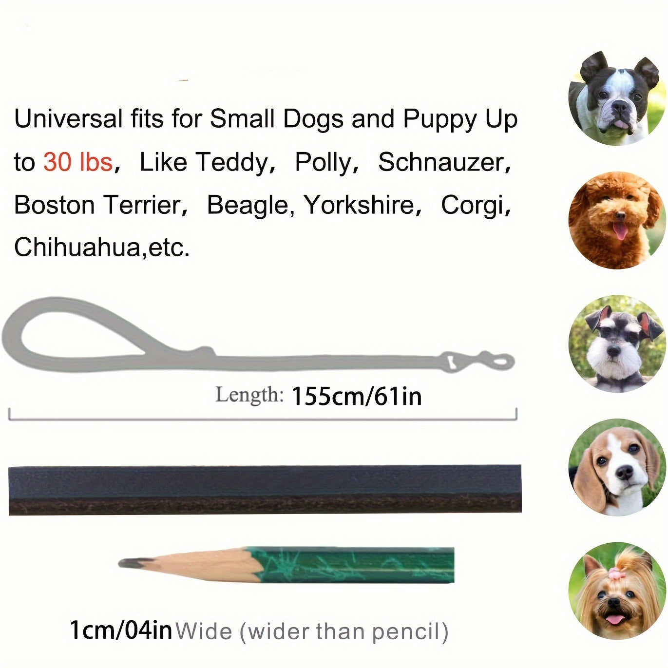 High-quality dog leash for small to medium breeds, featuring a soft and comfortable design with a stylish golden metal handle. Available in black, brown, red, and green color options. Ideal