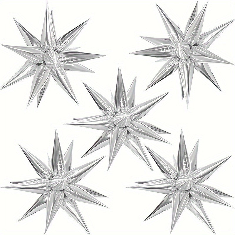 12pcs Explosion Star Foil Balloons for various occasions.