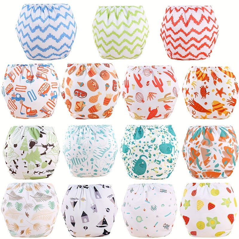 Set of 3 Soft & Absorbent Cloth Diapers for Kids - Adorable Prints, Snap Closure, Waterproof Training Pants for Young Children