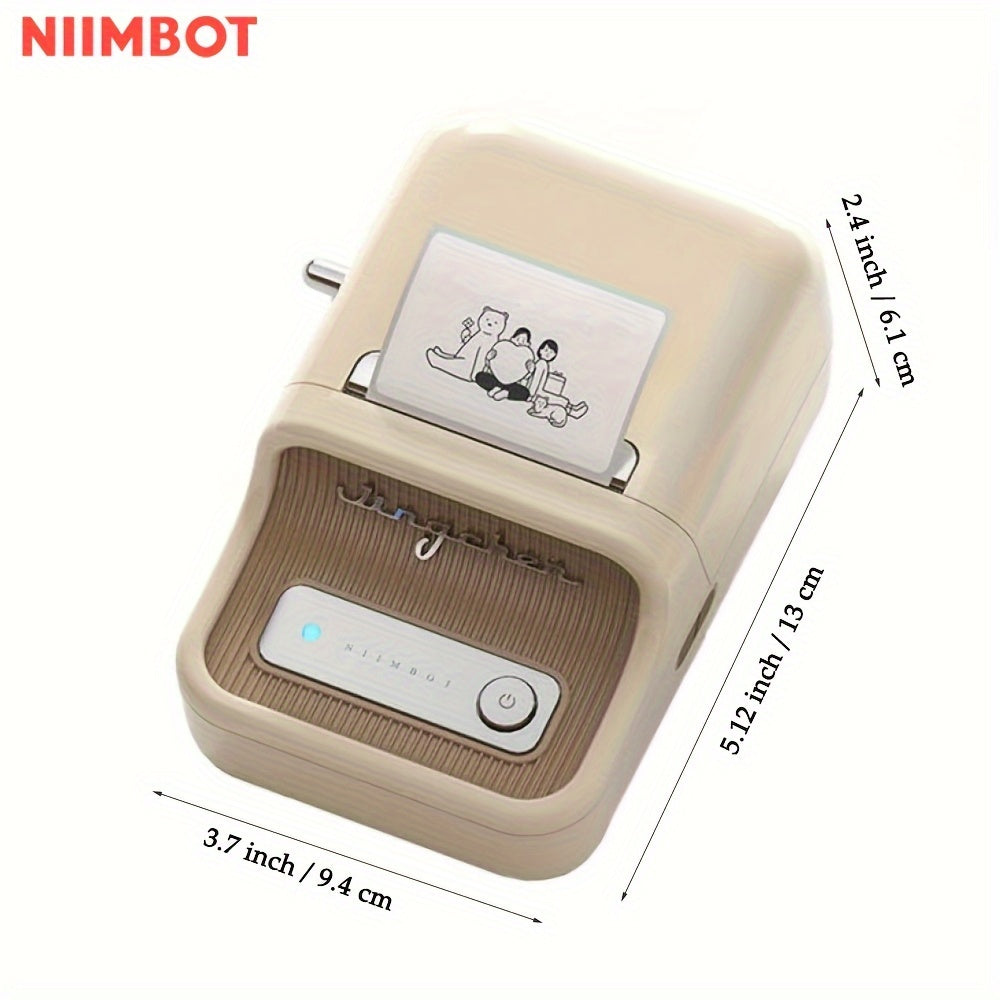 NIIMBOT B21 Label Maker: 5.08 cm Portable Thermal Label Printer with Tape, Compatible with Android, iOS & PC for Home Storage, Office, and Small Business.