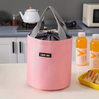 The versatile 1pc Twill Cylinder Bento Bag is perfect for outdoor picnics, with an included ice pack to keep your food fresh. This waterproof bag also doubles as a lunch box, making it ideal for back to school or college. Hand washable and insulated