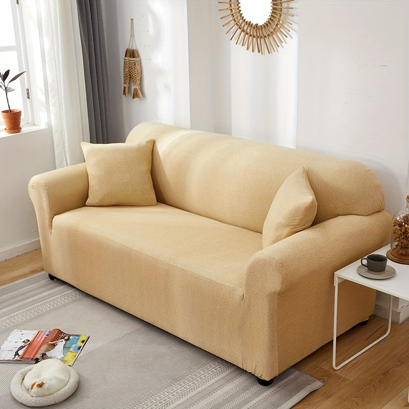 Elastic stretch sofa cover with four seasons texture.