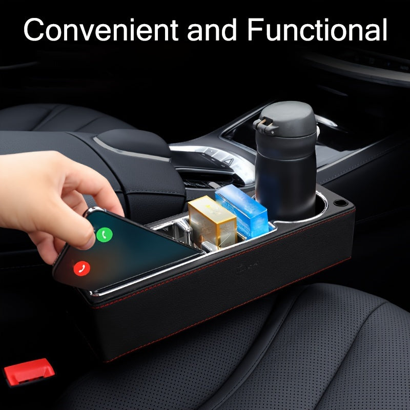 Car Interior Accessories: Universal Auto Console Side Pocket Seat Storage Box - 1pc Car Seat Organizer