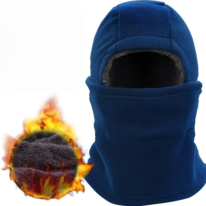 Stylish 3-in-1 Winter Balaclava - Windproof, Cozy Fleece Face Mask with Ear Covers for Outdoor Fun | Convenient Drawstring Closure, Great for Cycling & Chilly Days | Perfect Christmas Present for Wife or Friends