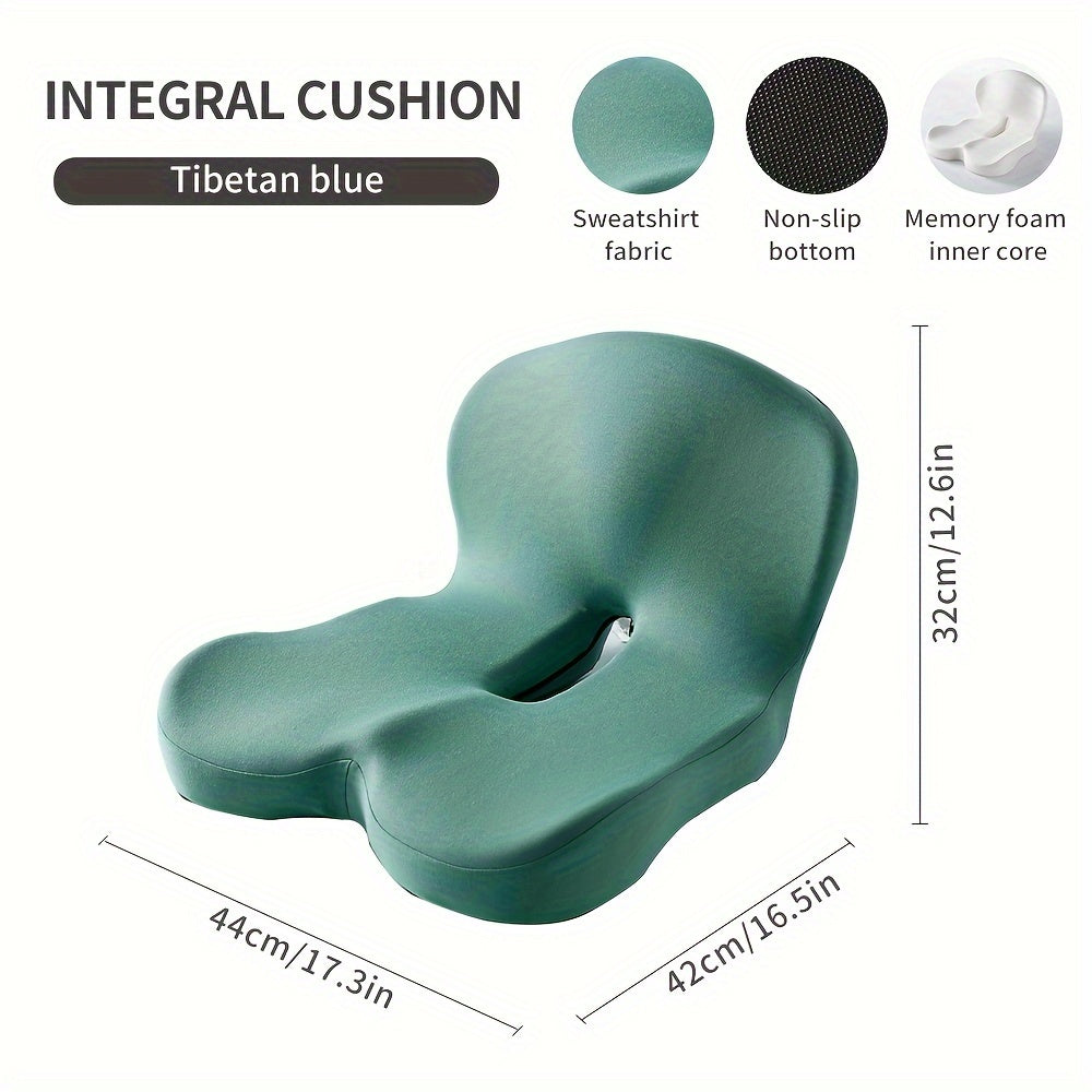 Memory foam core cushion backrest provides soft and supportive comfort, giving protection to the buttocks and waist during prolonged periods of sitting. This versatile cushion can be used in the office or car, with a removable, washable jacket made from