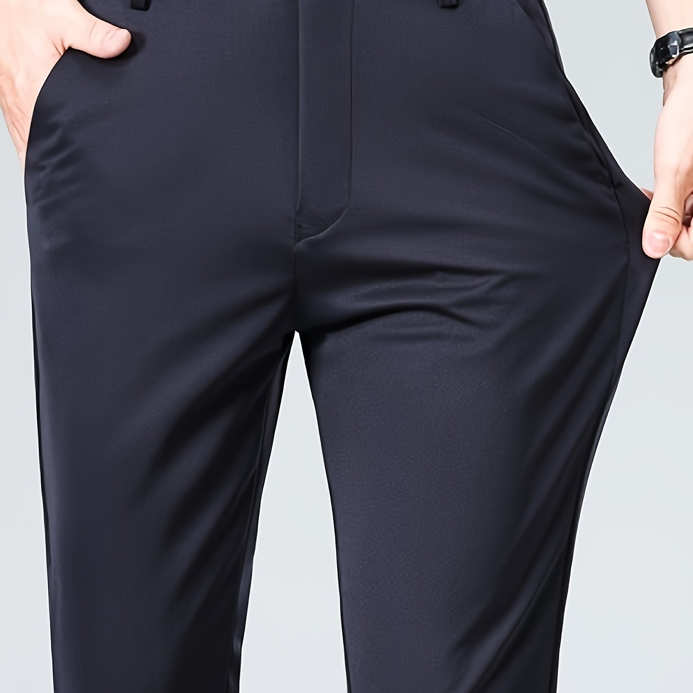 Men's versatile straight leg pants for daily wear, with chic business style.