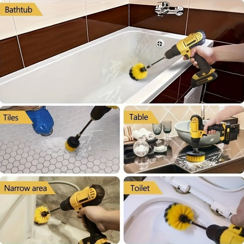 This versatile electric cleaning kit includes 22 pieces of multi-purpose drill brush attachments with scrub pads and sponges. No electricity is needed for cleaning in the bathroom, toilet, kitchen, car, and walls. Perfect for grout, sinks, carpets