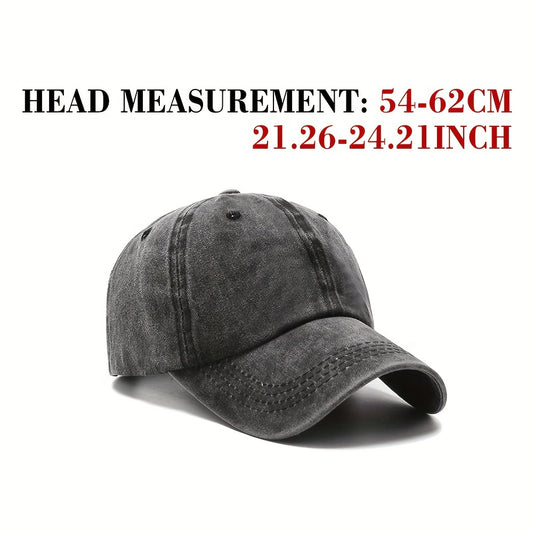 Two baseball caps for men and women, suitable for teenagers with head measurements between 56-62CM, and adjustable.