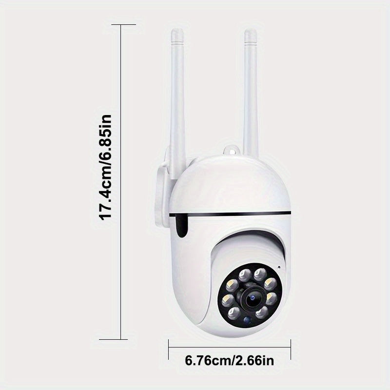 TERUHAL 4MP WiFi smart security camera with night vision, bidirectional audio, humanoid detection, information reminder, and remote monitoring.