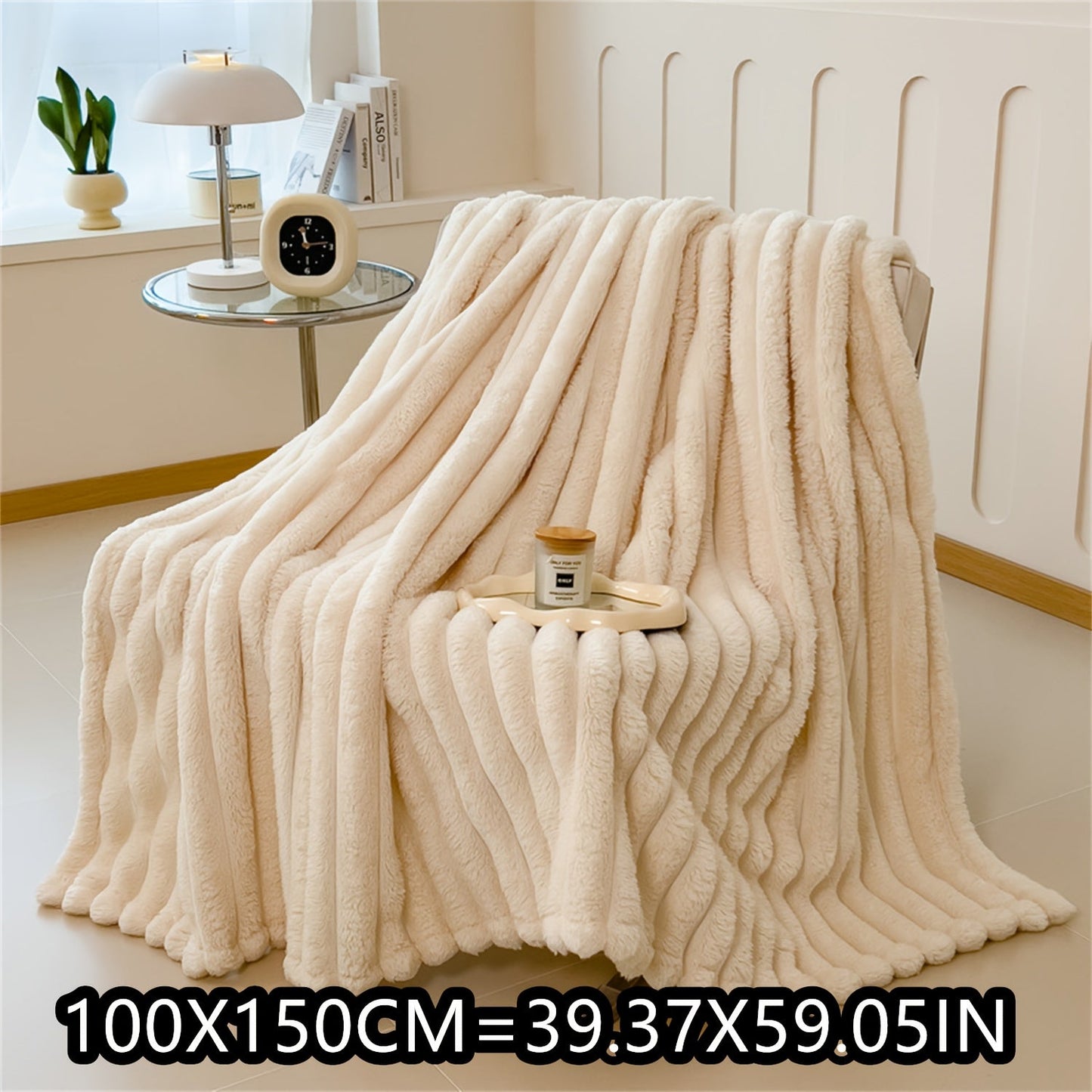 Indulge in the luxury of a Soft Plush Faux Rabbit Blanket - Cozy, Warm, and Stylish for Home, Work, or On the Go - Perfect Gift for Any Occasion