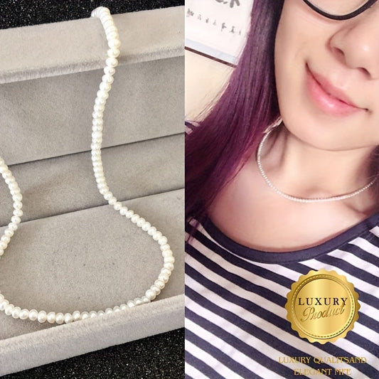 Bohemian Style Fashion Pearl Necklace featuring Natural Pearls and a Gift Box, Perfect for Parties and Banquets, Suitable for Year-Round Wear