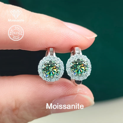 Elegant and luxurious, these 1 Carat Moissanite Earrings feature a stylish design crafted from 925 Sterling Silver. Perfect for fashionable women, these studs are ideal for weddings, banquets, Christmas, and New Year celebrations. A versatile accessory