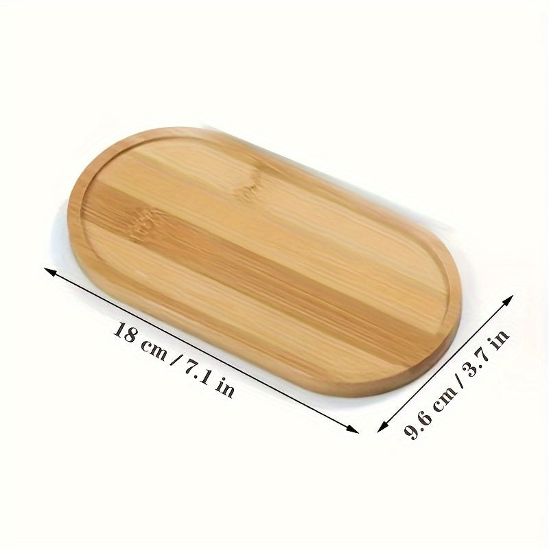 Bamboo serving tray for kitchen or bathroom use, ideal for teacups, cosmetics, and home decor.