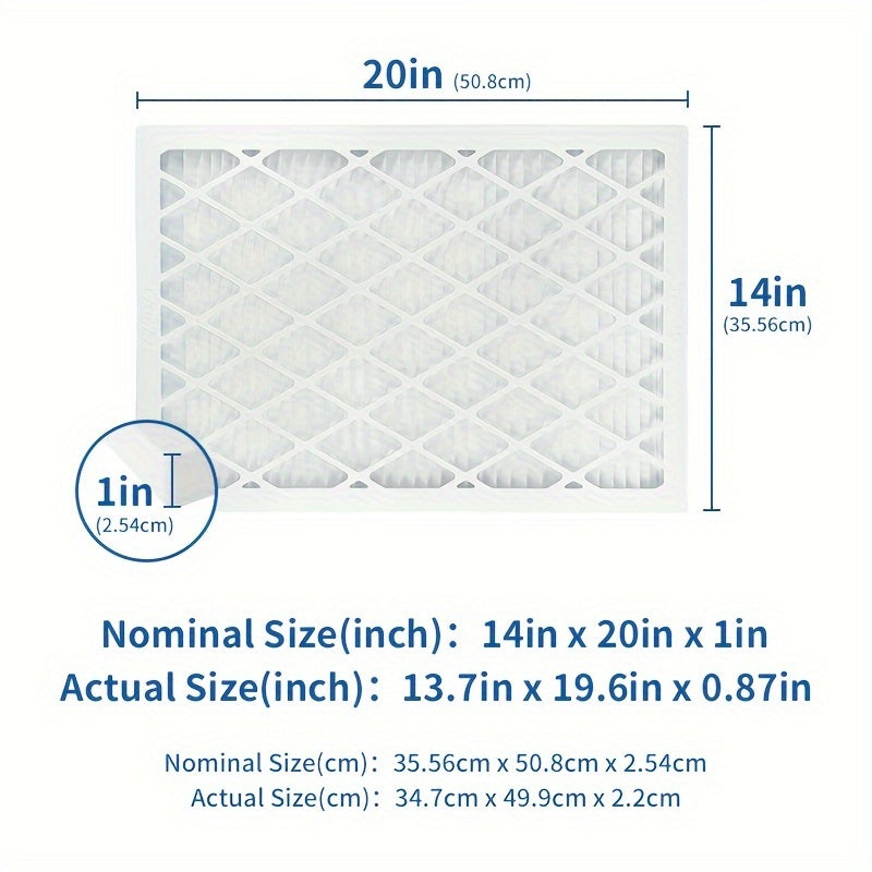 TopWell offers a set of 9 reusable air filters measuring 14x20x1 inches. These high-quality filters have a MERV rating of 13 and 1800 MPR, making them compatible with AC/HVAC furnaces. The filters come with a durable plastic frame, ensuring long-lasting