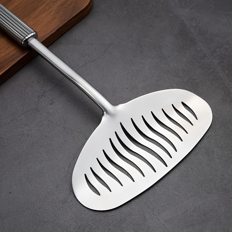 Stainless Steel Fish Frying Shovel - Multipurpose Kitchen Pancake Flipper and Steak Cooking Tool with Non-Stick Surface, Durable Utensil