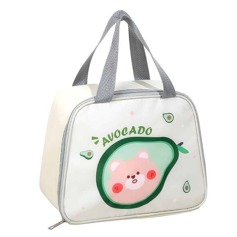 Portable Cartoon Insulated Lunch Bag in Multiple Colors, Available in 1 or 2 Pieces. Keeps Food Fresh and Thermal Sealed. Ideal for Office, School, Hiking, Camping, Picnic, and Kitchen Supplies.