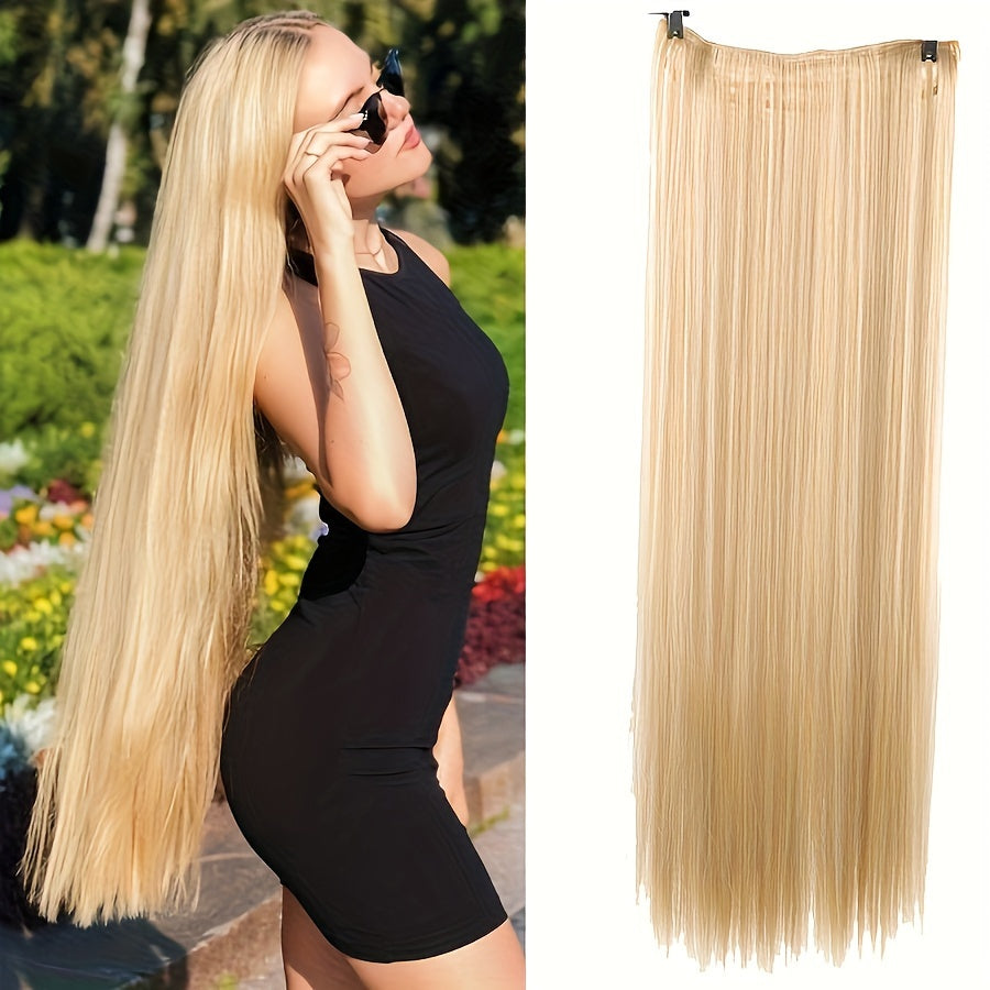 Women's 101.6cm Silky Straight Ponytail Clip-In Hair Extension: Basics Style, Instant Length & Volume for All Hair Types