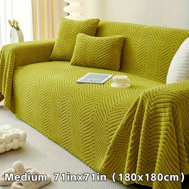 Thickened, pet-friendly sofa cover to protect furniture in bedroom, office, or living room.