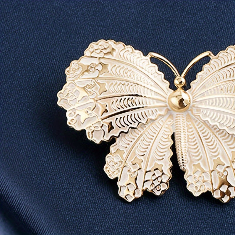 Luxurious Butterfly Brooch Pin for Women, Featuring Rhinestone Inlaid Alloy, Elegant Fashion Accessory Perfect for Coats and Sweaters