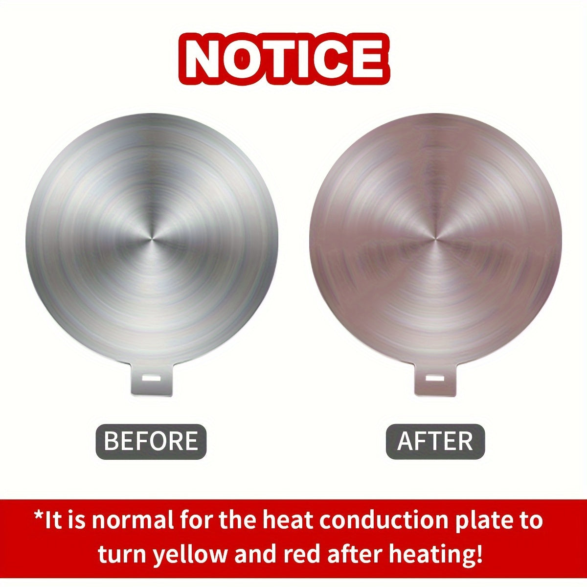 One pack of a stainless steel heat transfer plate with a removable handle for household gas stoves, designed for thawing and heat insulation purposes.