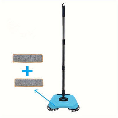 Multifunctional hand broom and vacuum set for easy cleaning of pet hair, dust, and garbage on hardwood and tile floors.