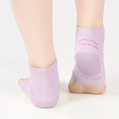 Moisturizing heel sleeves for women and men to prevent cracking, exfoliate, soften, and support heels.