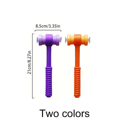 1pc dual-sided suction cup hammer for educational phonics word card tapping, classroom learning game, and interactive teaching prop for teachers.