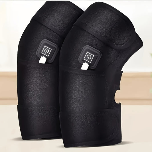 USB Heated Knee Wrap for Men and Women, Massage Pad for Relaxation and Leg Warmth, Ideal Gift.