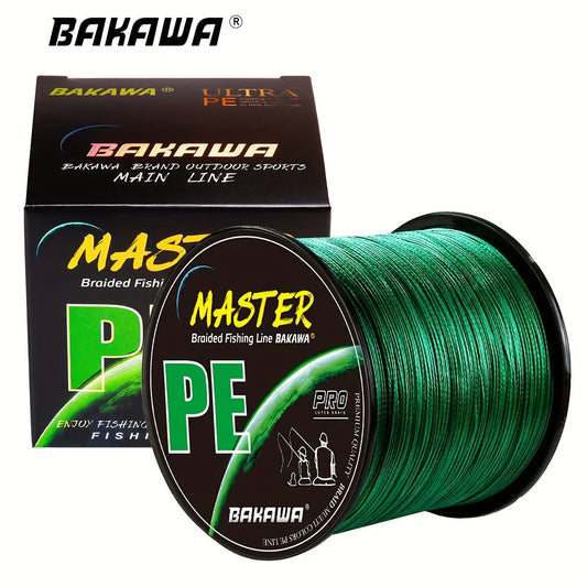 300m BAKAWA PE Braided Fishing Line - Strong, Smooth Casting, High Sensitivity for Saltwater and Freshwater Angling