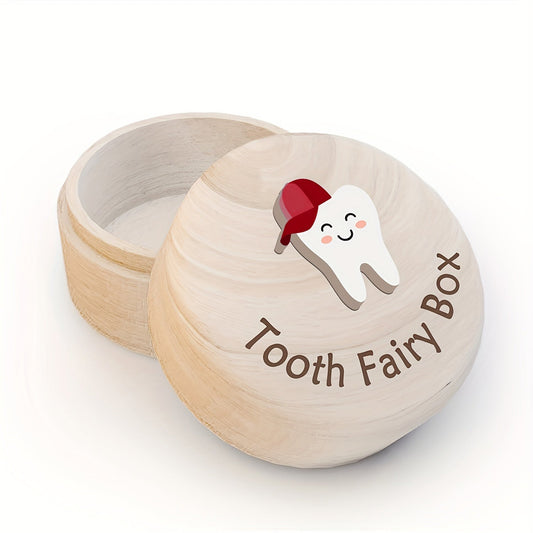 Beautifully crafted keepsake for boys and girls, this whimsical 3D engraved wooden tooth fairy box is a non-waterproof personal care item with a unique design to cherish memories.