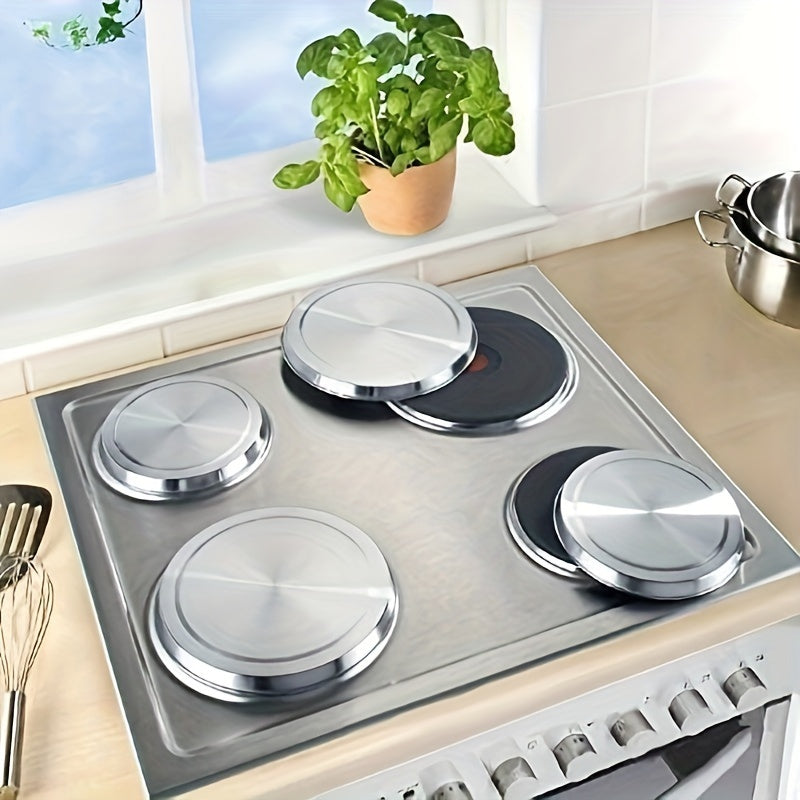 Set of 4 Stainless Steel Stove Covers - Top Cover for Kitchen Stove, Convenient and Easy to Use for Cooking