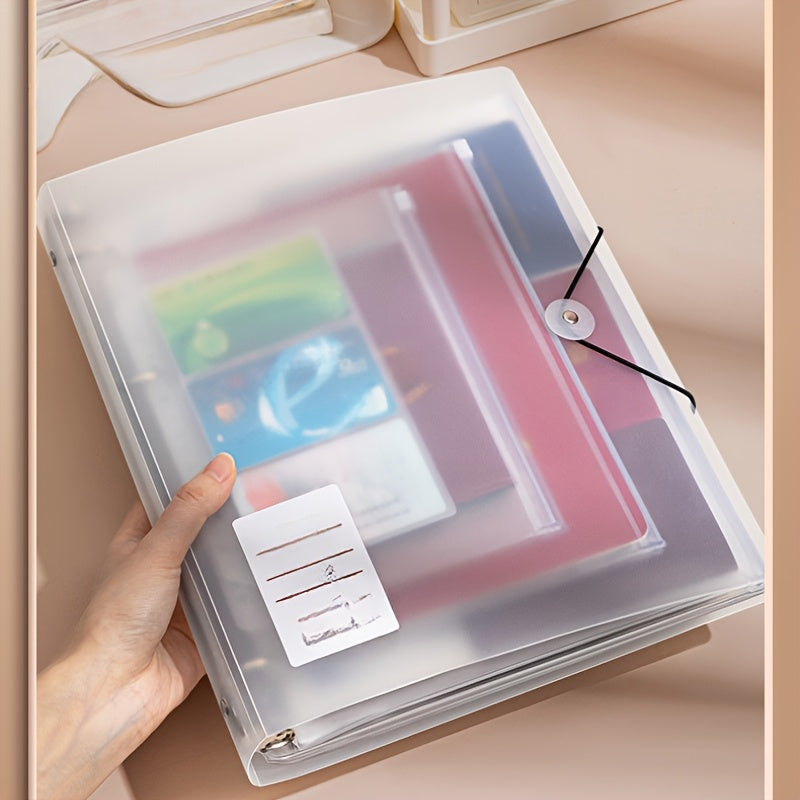 Multi-functional family ID storage bag for home and office, made of PP material. Includes document, receipt, archive, and room book organizer with loose leaf design.