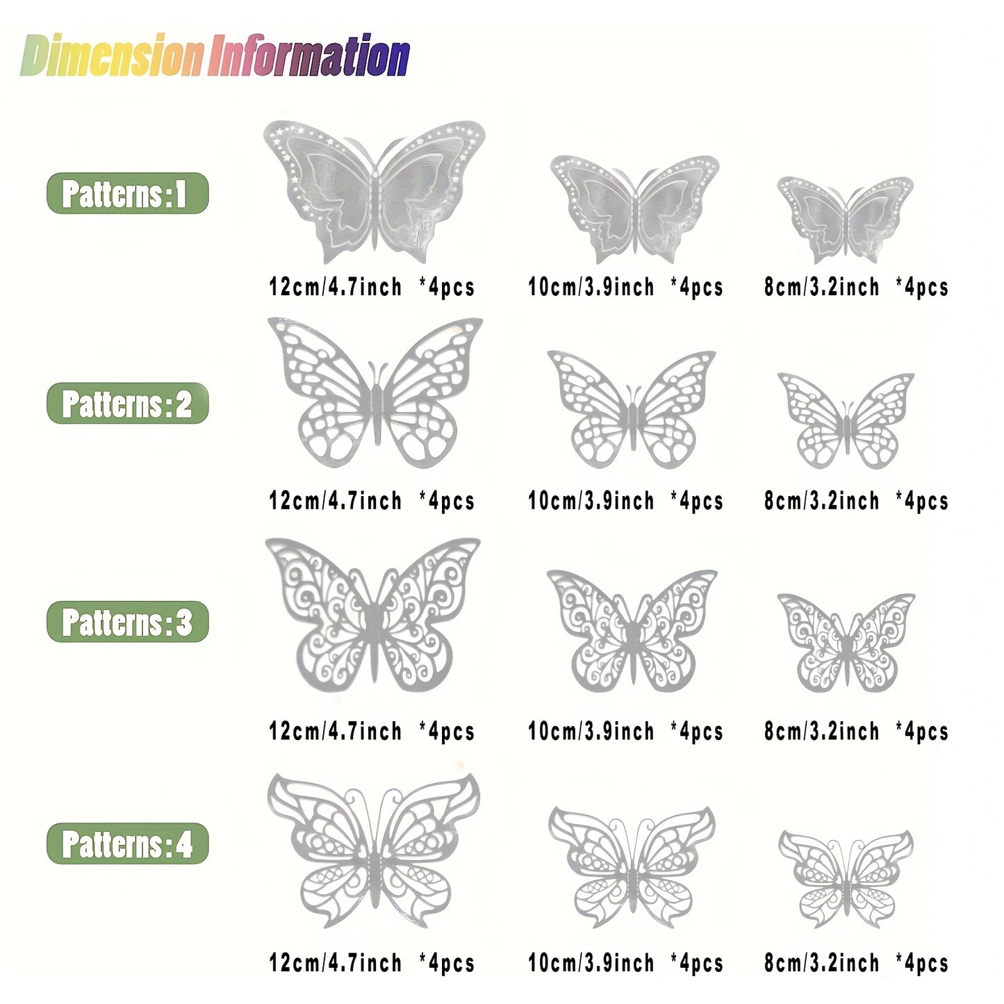 48 3D Butterfly Wall Stickers for Home Decoration and Parties