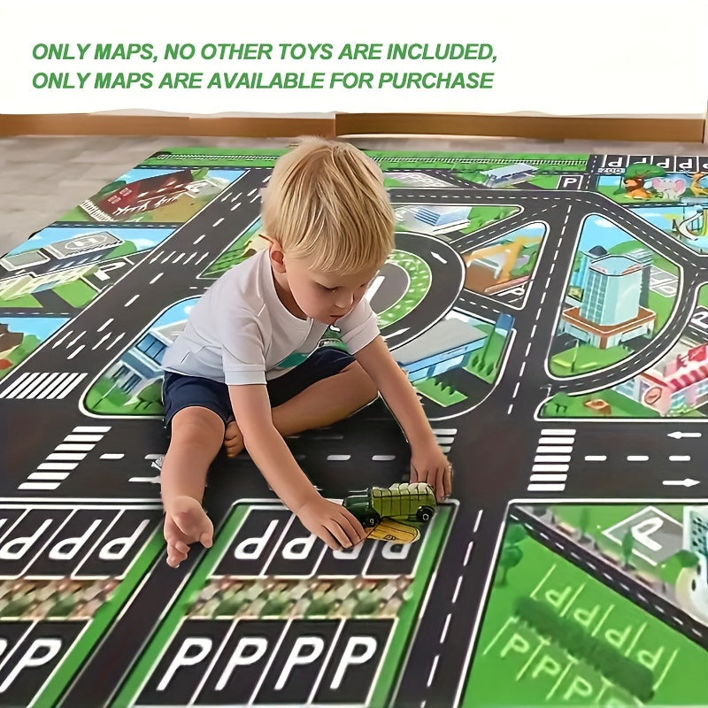 This large city transportation game map is an educational and interactive toy, perfect for children's game time and birthday gifts. It is not a floor mat carpet.