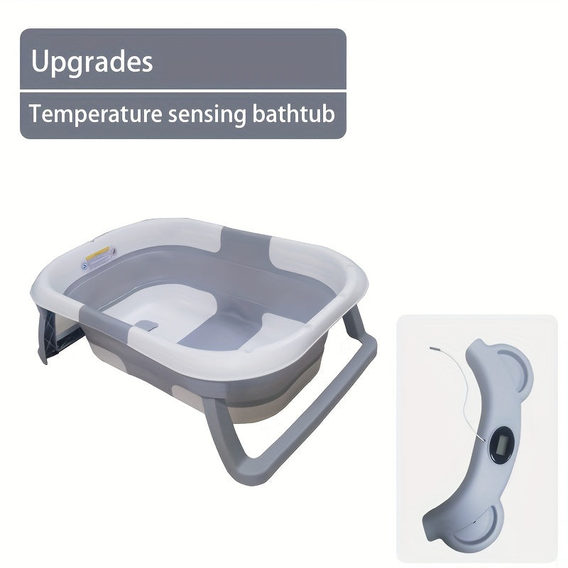 1-piece collapsible bathtub for the home, featuring a spacious design with a basic, temperature-sensing function.