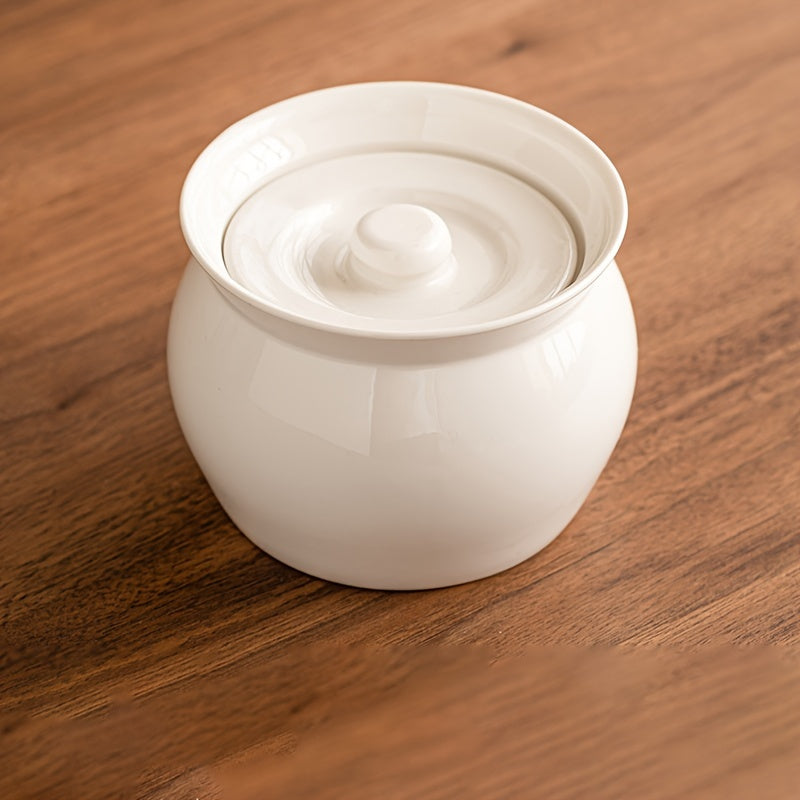 One-piece Traditional Ceramic Soup Pot with Lid - Oven Safe, Great for Stews & Soups, Perfect for Home Kitchens in the Fall Season.