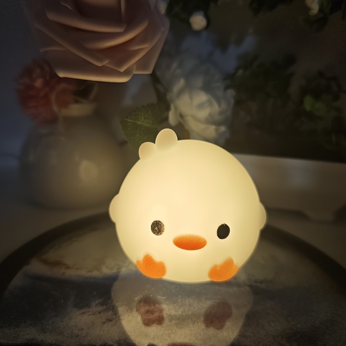 Fat Duck & Bunny Pear Night Light: Ideal for Holiday Parties and Gifting, Battery-Powered with Easy On/Off