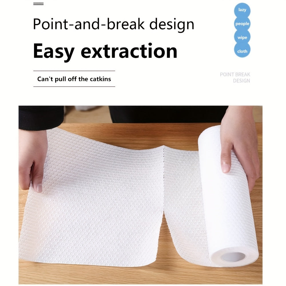 Washable reusable disposable kitchen towels set of 200. Oil-free and suitable for wet and dry use. Ideal for home cleaning with random designs, 200 sheets per roll.