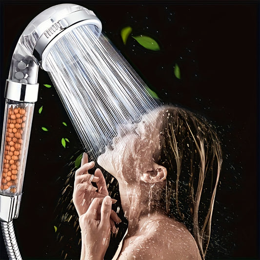 1pc Shower Head with Filter for High Pressure Water Saving, ideal for Dry Skin & Hair