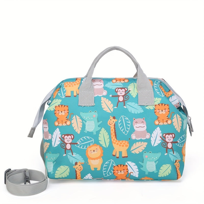 Nylon Diaper Bag: Waterproof, Spacious, with Shoulder & Crossbody Straps - Perfect for Traveling Moms