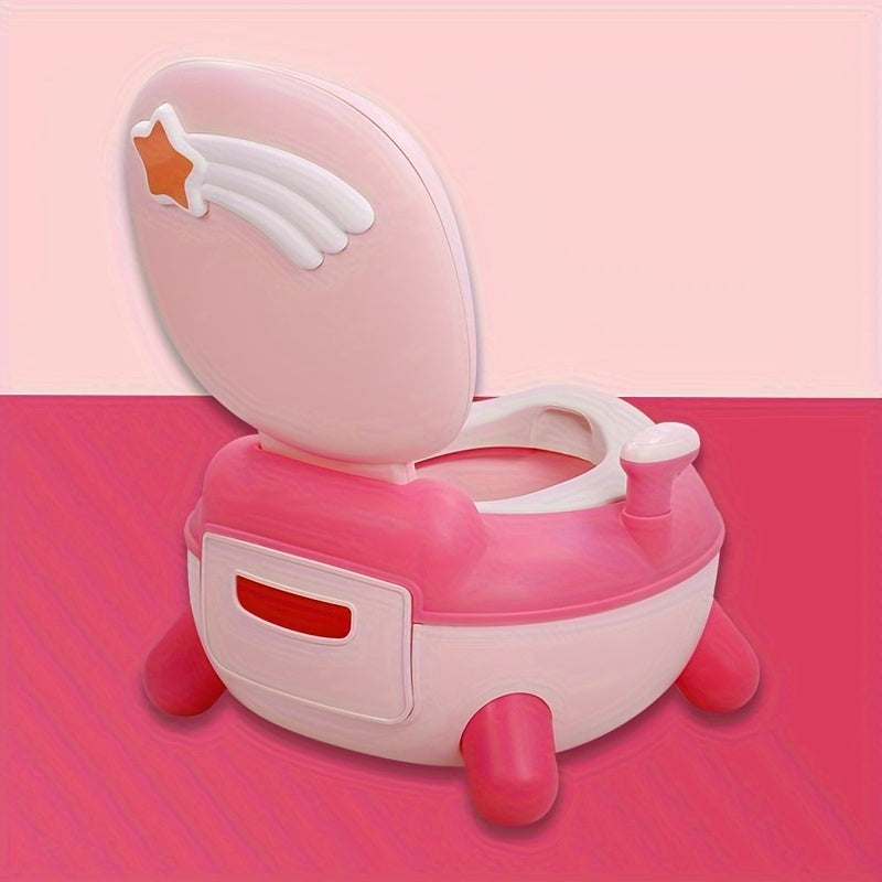 Introducing the PANLYNNER Kids Potty Chair in a fun Rocket Pattern! Made from durable plastic and safe PP material, this chair is suitable for children aged 8 months to 6 years old. It's the perfect gift for Christmas, Halloween, Thanksgiving, New