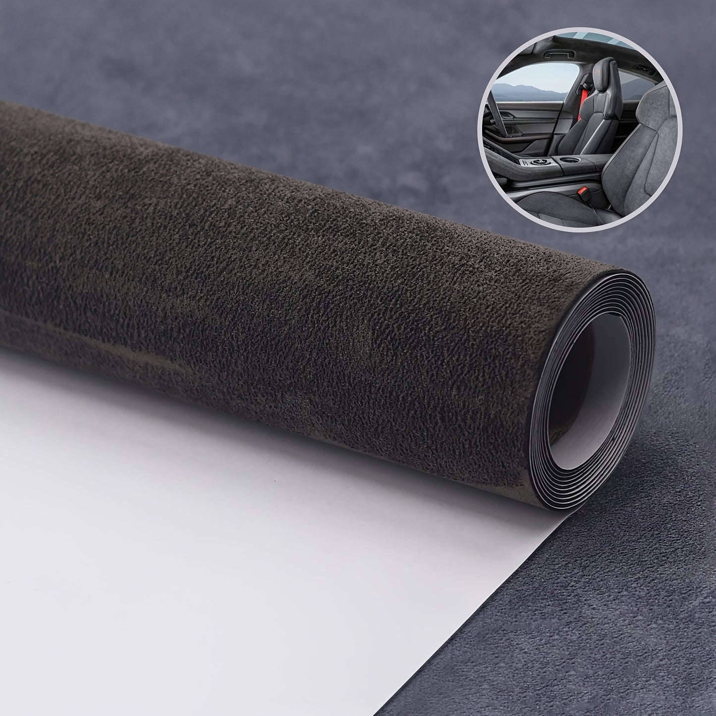 Large self-adhesive suede velvet fabric, solid color, dry clean only, comes with DIY gift box for jewelry display or car interior renovation.