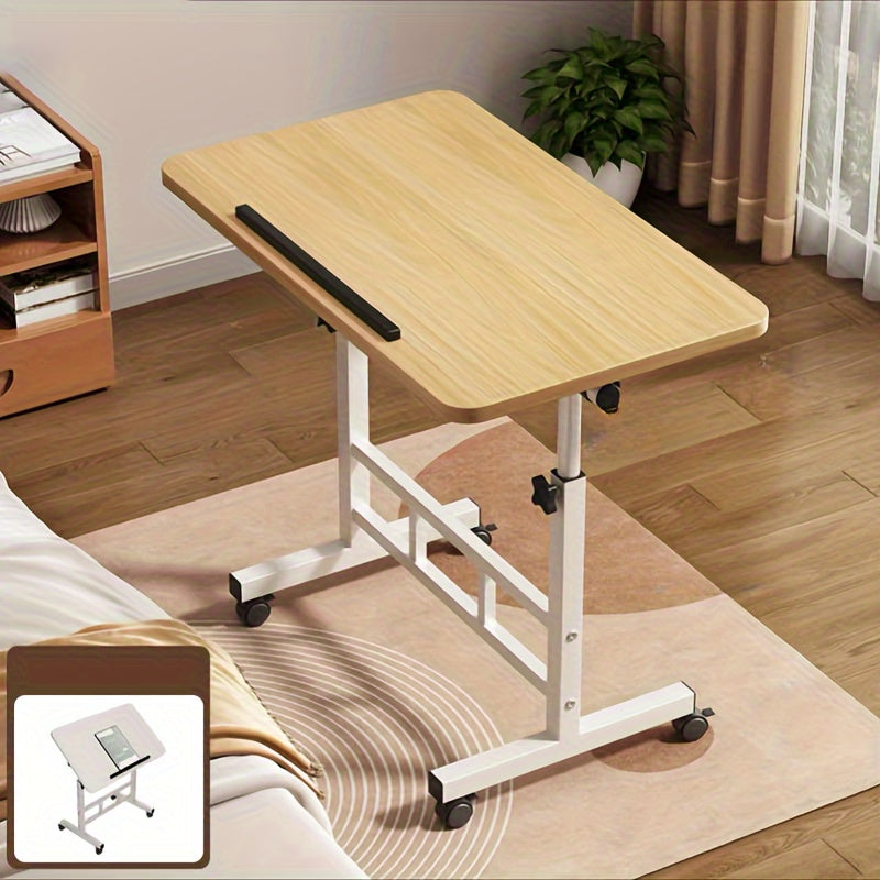 1pc height adjustable universal pulley with extra large folding desktop for student or office use. Can also be used as a laptop table, lap desk, bed table, or multifunctional table.