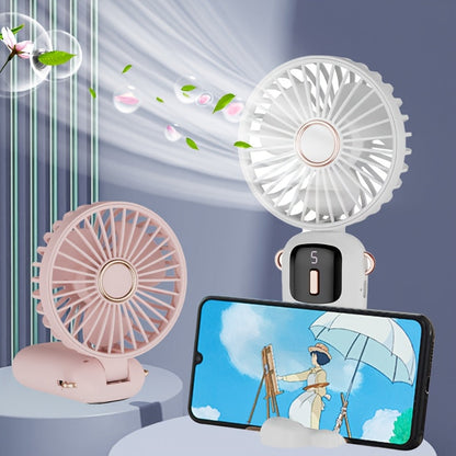 [1 Piece Portable Folding Mini Fan] Stay cool wherever you go with the JKUOO Portable Folding Mini Fan. This USB rechargeable fan features an LED display, quiet operation, and durable plastic construction. With button control and a lithium battery, it's